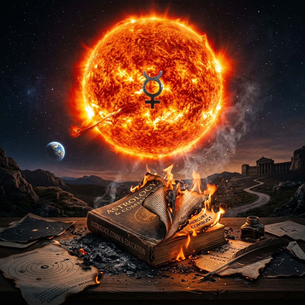 Mercury Combust in Birth Chart: Effects on Education & Memory